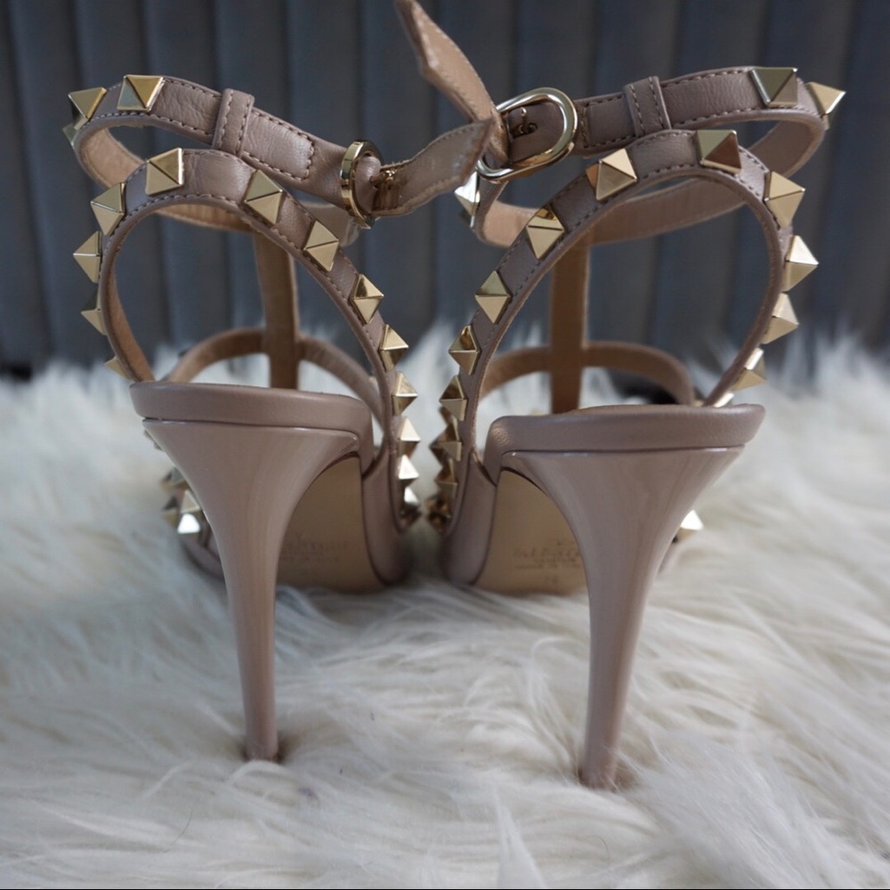 🔷NEW AUTHENTIC☑️VALENTINO ROCKSTUD HEELS SZ 34 - Picture 4 of 8